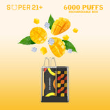 SUPER21+ 6000 | Mango Ice (10 PACK)