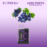 SUPER21+ 6000 | Grape Ice (10 PACK)