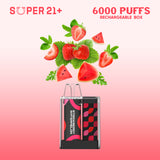 SUPER21+ 6000 | Strawberry Ice (10 PACK)