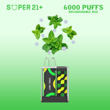 SUPER21+ 6000 | Cool Mint (10 PACK)