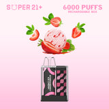 SUPER21+ 6000 | Strawberry Ice Cream (10 PACK)