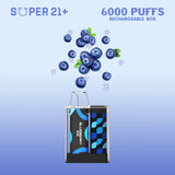 SUPER21+ 6000 | Blueberry Ice (10 PACK)